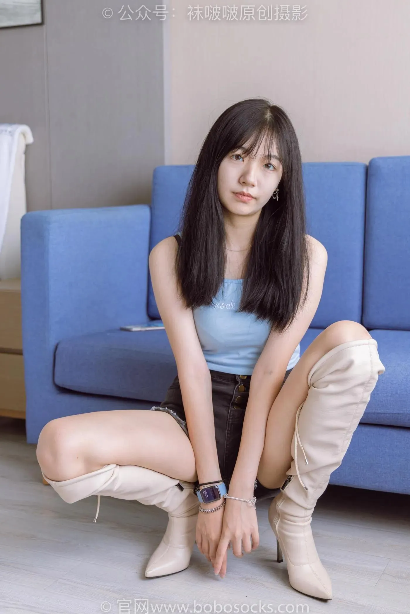 [BoBoSocks袜啵啵]NO.174 小甜豆-高跟长靴、白棉袜、裸足 [178P]插图6